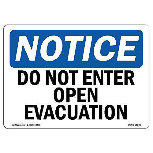 OSHA Notice Signs - Do Not Enter Open Excavation | Vinyl Label Decal | Protect Your Business, Construction Site, Warehouse |  Made in The USA