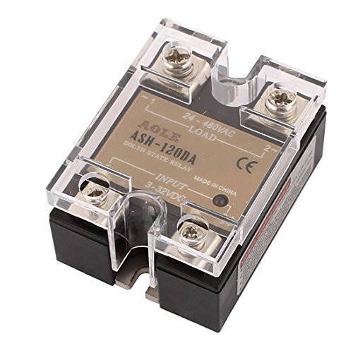 uxcell ASH-120DA 3-32VDC to 480VAC 120A Single Phase Solid State DC to AC Relay Authorized