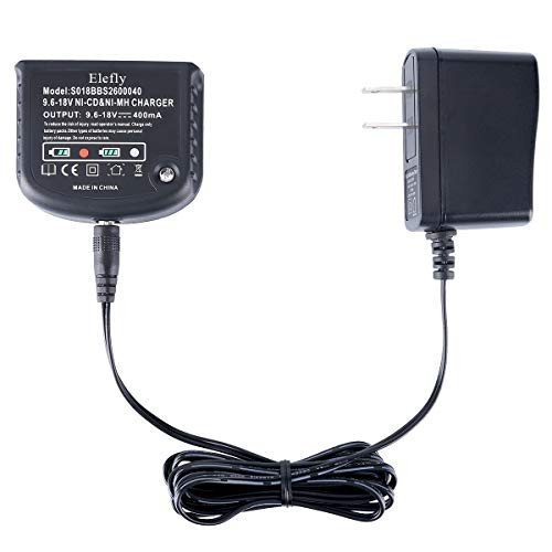 Elefly Multi-Volt 12V 14.4V 18V 90556254-01 Replacement Charger for Black&Decker 9.6V-18V NiCad & NiMh Battery HPB18 HPB18-OPE HPB12 HPB14 HPB96 FS12B FSB14 FSB18 FSB96 US Plug