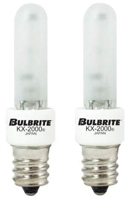 Bulbrite KX40/E12 40W KX-2000 Krypton/Xenon T3 Clear Bulb, Candelabra Base (Frost 2 Pack)