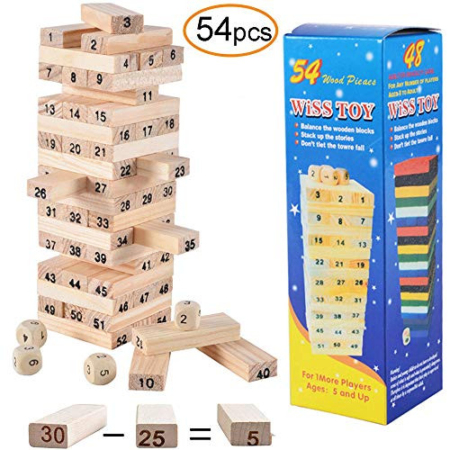 VJK Wooden Tower Toy Set Stacker Board Building Blocks Educational Kids Gifts Timber Tower Wood Block Stacking Game VJK Wooden Tower Toy Set Stacker Board Building Blocks Educational Kids Gifts Timber Tower Wood Block Stacking Game