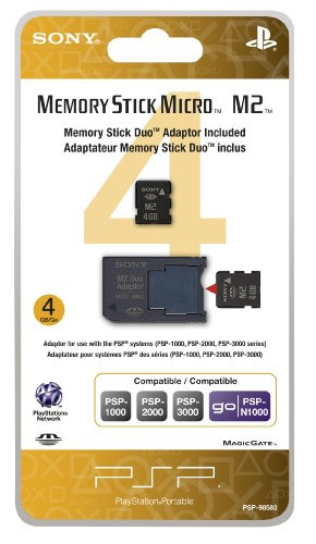 4GB Memory Stick Micro Media + M2 Duo Adaptor