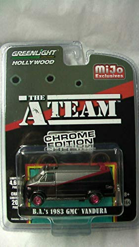 Greenlight Chrome Edition The A -Team 1983 VANDURA MIJO Exclusive New ( B.A. 'S 1983 GMC VANDURA ) Limited to 4600 Pieces 1:64 Scale