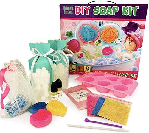 DIY Soap Making Kit - Kids, Make Your Own Soap with Silicon Molds, Ingredients, Tools, & Gift Boxes by Ultimate Science DIY Soap Making Kit - Kids, Make Your Own Soap with Silicon Molds, Ingredients, Tools, & Gift Boxes by Ultimate Science