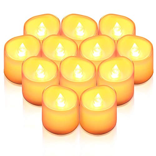 Flameless Candles, 12 PCS LED Tea Light Candles, Realistic Flickering Votive Candle Lights for Seasonal & Festival Celebration, Party & Wedding Decoration, Wave Open Battery Included (No remote) Flameless Candles, 12 PCS LED Tea Light Candles, Realistic Flickering Votive Candle Lights for Seasonal & Festival Celebration, Party & Wedding Decoration, Wave Open Battery Included (No remote)