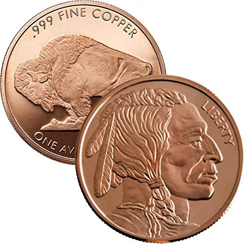 1 oz .999 Pure Copper Round/Challenge Coin (Buffalo Nickel)