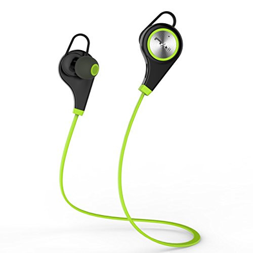 Bluetooth 4.1 Headsets, FeiDas Wireless Stereo Earbuds Sweatproof Running Earphones In-Ear Noise Cancellation Sports Headphones with Mic & APT-X Easy Compatible with iPhone, Android Devices (Green)