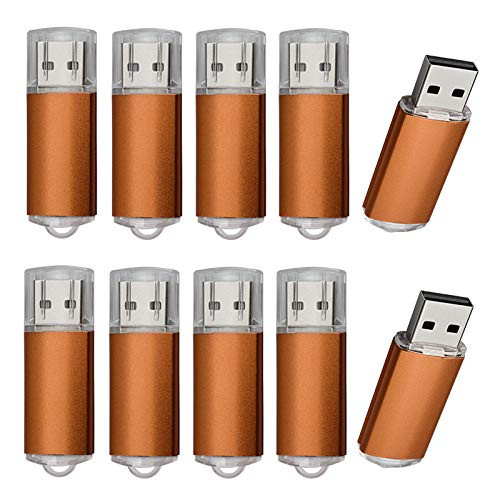 KALSAN 10 Pack 8GB USB Flah Drive USB 2.0 8GB USB Memory Stick-Orange