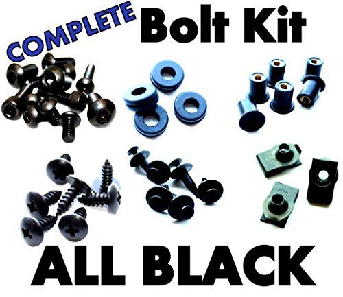 Complete Black Fairing Bolt Kit Screws Fasteners for Suzuki GSXR1300 Hayabusa 1999 00 01 02 03 04 05 06 2007