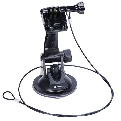Smatree Suction Cup Mount + Stainless Steel Tether Lanyard for GoPro Hero 6/5/4/3+/3/2/1/Session Smatree Suction Cup Mount + Stainless Steel Tether Lanyard for GoPro Hero 6/5/4/3+/3/2/1/Session