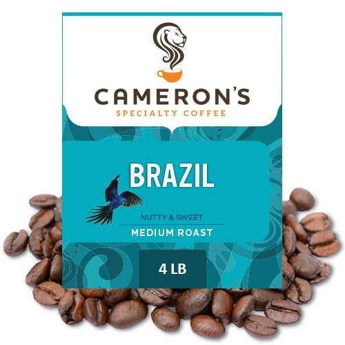 Cameron's Coffee Roasted Whole Bean Coffee, Brazil, 4 Pound Cameron's Coffee Roasted Whole Bean Coffee, Brazil, 4 Pound