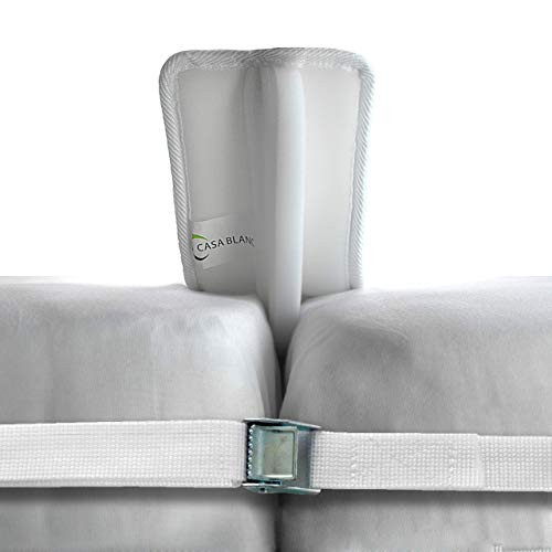 Bed Bridge Twin to King Converter Kit - Mattress Doubling Pad  - Convert Two Single Beds Easily with Memory Foam Gap Filler and Connector Strap - for Family and Guest Room