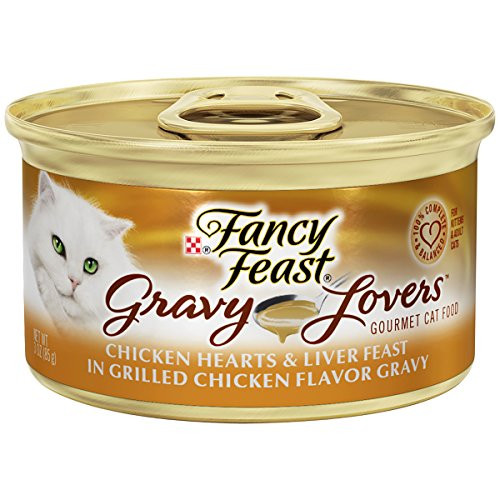 Purina Fancy Feast Gravy Lovers Chicken Heart & Liver Feast In Grilled Chicken Flavor Gravy Wet Cat Food - (24) 3 Oz. Cans