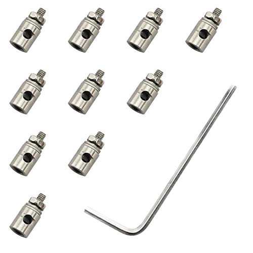 Maxmoral 10pcs 2.1mm Pushrod Linkage Stopper for RC Airplane Plane DIY Parts,Fast Adjustable Pull Push Rod Adjuster Connector