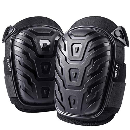 Professional Knee Pads for Work - Heavy Duty Foam Padding Kneepads for Construction, Gardening, Flooring with Comfortable Gel Cushion to Save Your Knees