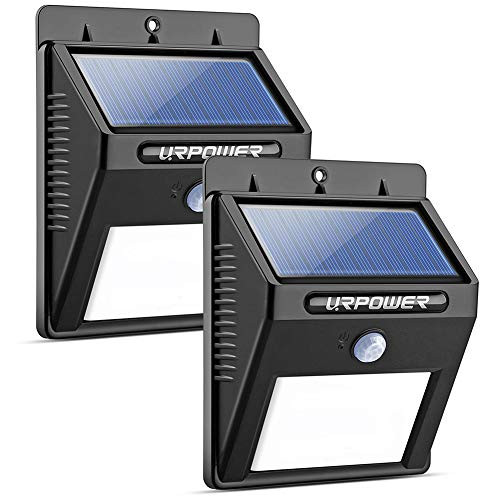 URPOWER Solar Lights Wireless Waterproof Motion Sensor Outdoor Light for Patio, Deck, Yard, Garden with Motion Activated Auto On/Off, Cool White, 2 Pack URPOWER Solar Lights Wireless Waterproof Motion Sensor Outdoor Light for Patio, Deck, Yard, Garden with Motion Activated Auto On/Off, Cool White, 2 Pack