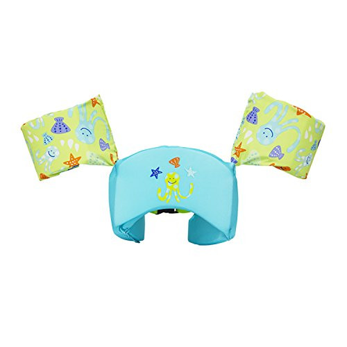 SwimWays Sea Squirts Life Jacket Swim Trainer - USCG Approved - Green Octopus