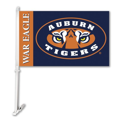 NCAA Auburn Tigers Tiger Eye Car Flag With Wall Bracket