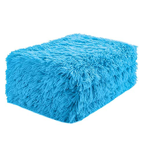 UEEE Super Soft Shaggy Warm Plush Throw Blanket Fluffy Long Faux Fur Decorative Blankets for Couch Bed Chair Photo Props Blue(51"x63") UEEE Super Soft Shaggy Warm Plush Throw Blanket Fluffy Long Faux Fur Decorative Blankets for Couch Bed Chair Photo Props Blue(51"x63")