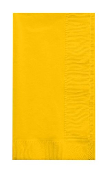 Creative Converting Touch of Color 2-Ply 50 Count Paper Dinner Napkins, School Bus Yellow