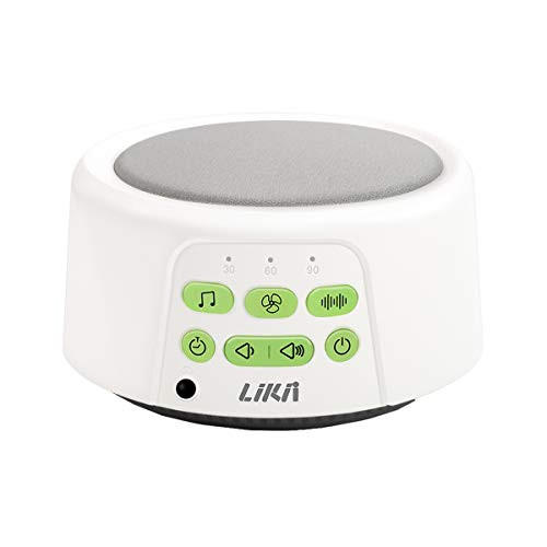 Likii White Noise Machine - Sound Machine for Baby Sleeping & Relaxing, 21 Nature/Fan/White Noise Sounds, Sleep Timer & Memory, Sound Therapy Machine for Home, Child