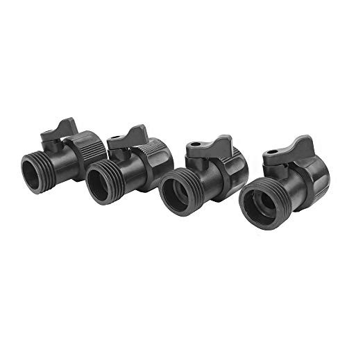 4 Pack Garden Hose Shut Off Valve, 3/4'' Thread Plastic Water Hose Connector Shutoff Ball Valve 4 Pack Garden Hose Shut Off Valve, 3/4'' Thread Plastic Water Hose Connector Shutoff Ball Valve