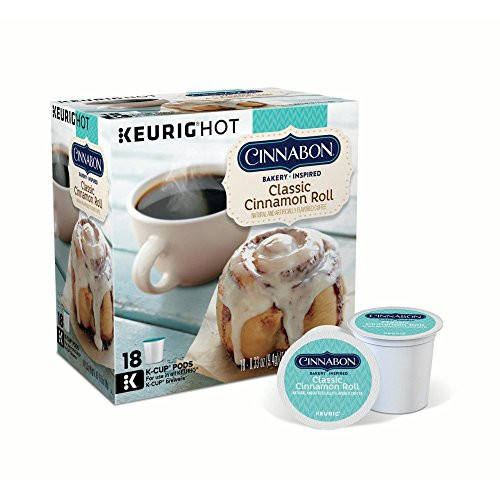 Cinnabon Classic Cinnamon Roll Keurig Single-Serve K-Cup Pods, Light Roast Coffee, 18 Count
