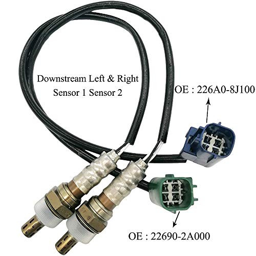 Automotive-leader 2pcs 226A0-8J100 22690-2A000 Downstream Left Right Oxygen O2 Sensor 1 Sensor 2 for 2002-2005 Nissan Altima Murano 3.5L V6 2005-2006 Infiniti G35 Nissan 350Z 3.5L V6