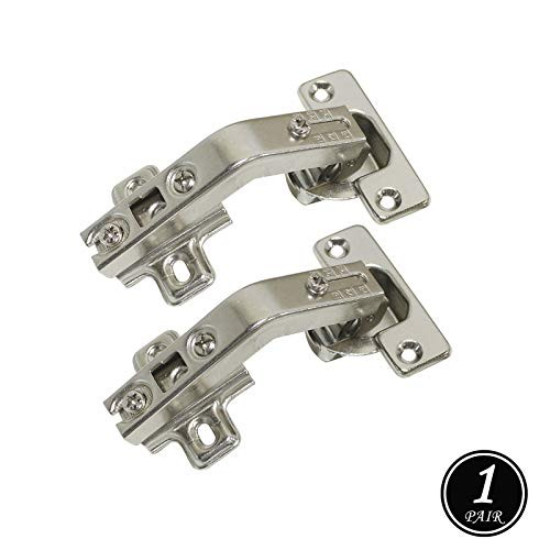 135 Degree Folden Door Hinges Special Corner Folden Cabinet Hinge, Cupboard Folded for Combination with Screws, Nickel Plated Concealed Hinge, 1 Pair