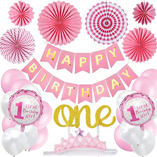 Baby First Birthday Decorations-14 Pieces BannerI AM ONEand 1-12 Months Photo DIY Banner for Baby Girl 1st Birthday Party Supply-I AM ONE Banner,1-12 Month Photo Prop Garland,10 Latex Balloons Baby First Birthday Decorations-14 Pieces BannerI AM ONEand 1-12 Months Photo DIY Banner for Baby Girl 1st Birthday Party Supply-I AM ONE Banner,1-12 Month Photo Prop Garland,10 Latex Balloons
