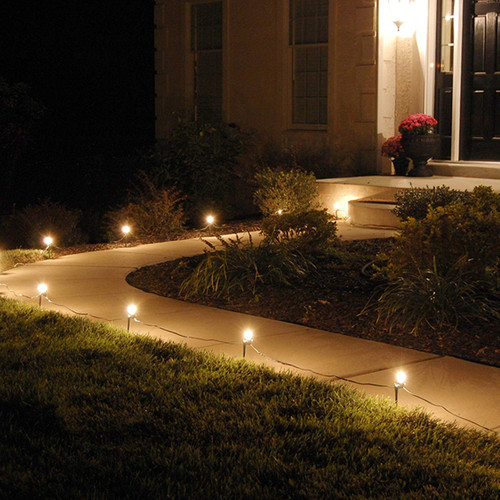 LumaBase 61010 10 Count Electric Pathway Lights, Clear