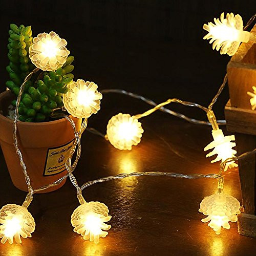 LUCKSTAR Pine Cone String Light -6.5ft 20 LED String Fairy Decorative Lights Pine Cone Christmas Tree Lights for Christmas Halloween Wedding Birthday Parties Thanksgiving LUCKSTAR Pine Cone String Light -6.5ft 20 LED String Fairy Decorative Lights Pine Cone Christmas Tree Lights for Christmas Halloween Wedding Birthday Parties Thanksgiving