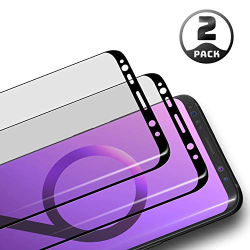 Aribest Glass Screen Protector for Samsung Galaxy S9 Plus, 3D Curved Tempered Glass Galaxy S9 Plus, Case Friendly,9H Hardness,Bubble-Free, Tempered Glass Protective Film for Samsung Galaxy S9 Plus