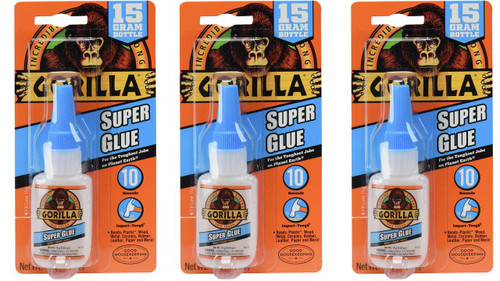 Gorilla Super Glue, 15 g, Clear, (3 Pack) Gorilla Super Glue, 15 g, Clear, (3 Pack)