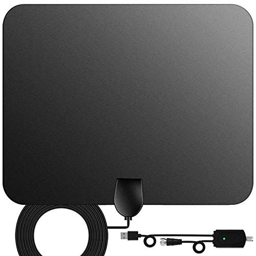 TV Antenna, Indoor Digital HDTV Amplified Television Antenna Freeview 4K 1080P HD VHF UHF for Local Channels 130 Miles Range with Signal Amplifier Support All TV 16.5 feet Coax Cable
TV Antenna, Indoor Digital HDTV Amplified Television Antenna Freeview 4K 1080P HD VHF UHF for Local Channels 130 Miles Range with Signal Amplifier Support All TV 16.5 feet Coax Cable