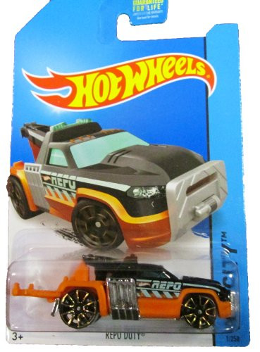 Mattel Hot Wheels - 2014 HW City 1/250 - HW City Works - Repo Duty (black/orange)