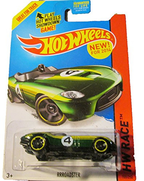 Hot Wheels - 2014 HW Race 155/250 - Thrill Racers - RRRoadster (green) by Mattel