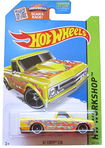 Hot Wheels, 2015 HW Workshop, '67 Chevy C10 [Yellow] Die-Cast Vehicle #208/250