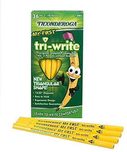 Dixon Ticonderoga My First Tri-Write Primary Pencils Without Eraser 36Ct