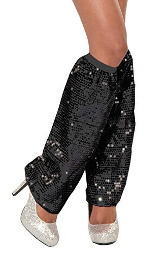 Forum Novelties Women's Standard Sequin Leg Warmers, Black, One Size