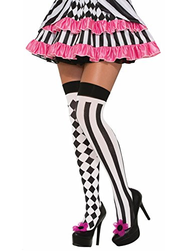 Forum Novelties Adult One Size HarleQuin Thigh High Jester Stockings