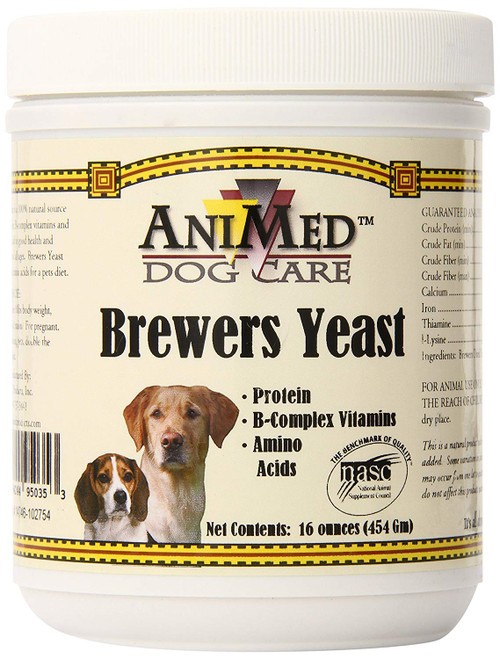 AniMed Pure Brewer's Yeast Powder for Dogs, 16-Ounce