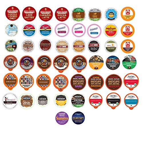 Coffee Single Serve Cups For Keurig K cup Brewers, Variety Pack Sampler (Premium Coffee, 50 Count)