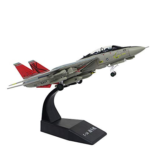 HANGHANG 1/100 Scale F-14 Tomcat Fighter Attack Plane Metal Fighter Military Model Fairchild Republic Diecast Plane Model for Commemorate Collection or Gift