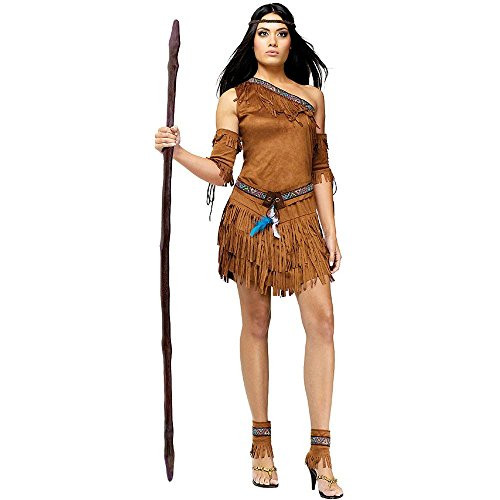 Fun World Women's Pow Wow, Brown, M/L Size 10-14
