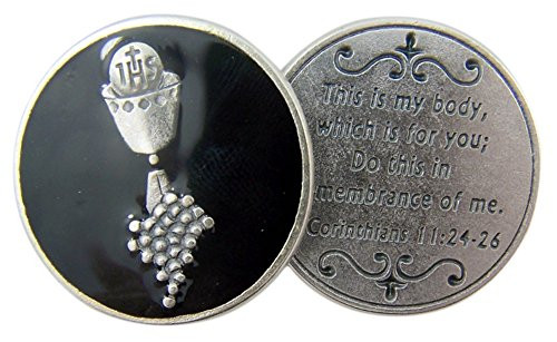 Boys First Communion Pocket Token with Prayer Back, 1 Inch