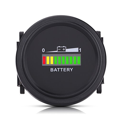 Battery Indicator, 12V/24V/36V/48V/72V LED Digital Battery Indicator Meter Gauge for Golf Cart Battery Indicator, 12V/24V/36V/48V/72V LED Digital Battery Indicator Meter Gauge for Golf Cart
