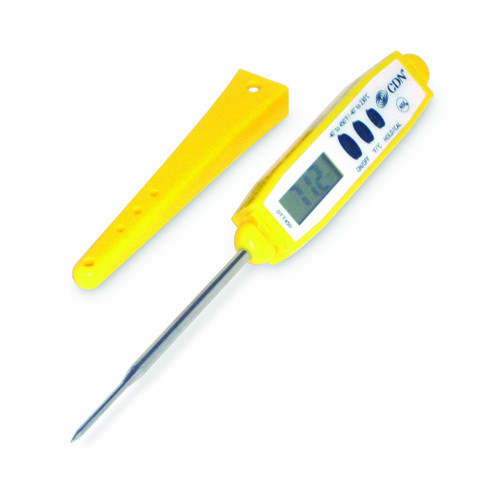 CDN DTT450 ProAccurate Thin Tip Thermometer, -40 F Degree to +450 Degree F/-40 Degree F to +230 Degree C, 1.5 mm Thin Tip, 2.75' Stem, Yellow
