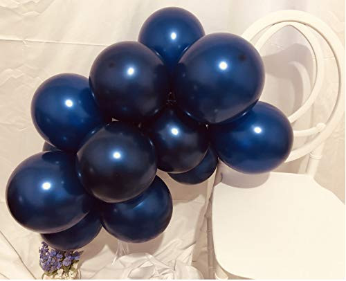 Sorive Party Balloons 12inch 50 Pcs Latex Blue Balloons Birthday Balloons Helium Balloons Party Decoration Compatible Wedding Birthday Christmas Party - Midnight Blue