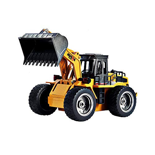 Huina 2.4Ghz Radio Control Bulldozer Construction Vehicle Alloy 6 Channel 4 Wheel Loader Remote Control Simulation Truck